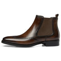 New Arrival Luxury Genuine Leather Chelsea Men Boots Italian Slip on Men's Ankle Booties Handmade Party Office Boots for Men