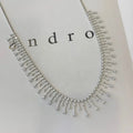 Ruyi Simple Clean Fashion Lab Diamond 18K Solid Gold Necklace Wedding Women Bridal Jewelry Necklace