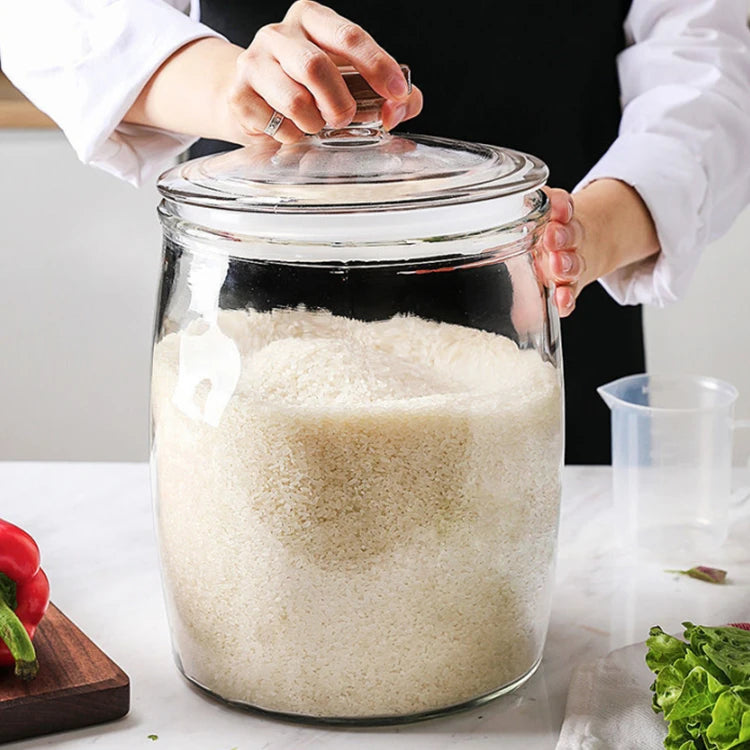 Wholesale Hot Sale Classic Household Kitchen High Food Glass Storage Jar With Lid