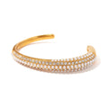 Newest Style Stainless Steel Irregular Bracelet With Full Small Pearls Bracelet Bangle in Waterproof 18K Gold Plated Jewelry