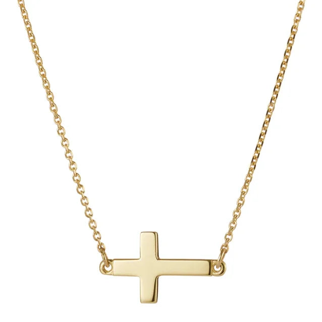 Inspire Jewelry Vintage Style Stainless Steel Sideways Crucifix Necklace Good Quantity Style Engagement Wear Jewelry for Unisex