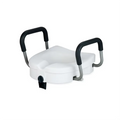 MSMT Heightened Adjustable Heavy Duty Toilet Seat Riser HDPE Aluminum 136kg Capacity Elderly Injured Equipment Bathroom