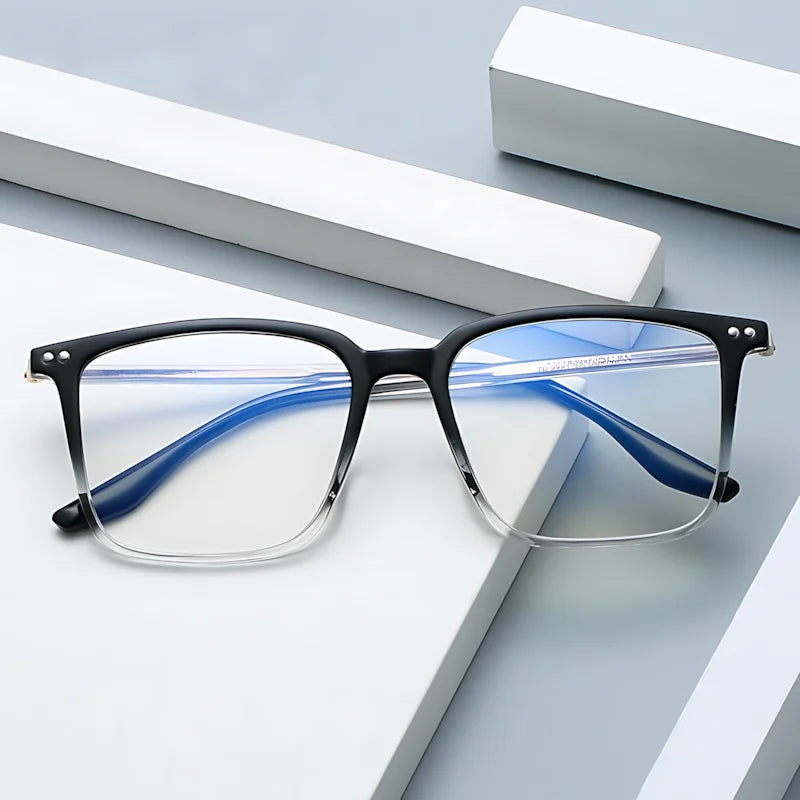 New Trending Tr90 Frame Black Square Anti Blue Light Blocking Glasses Computer Glasses Frames