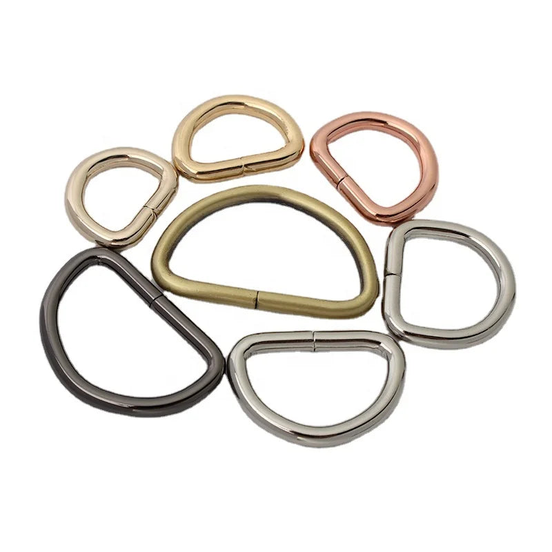 Nolvo World 6 Colors Full Size 16-19-25-32-38mm Metal D Ring Open Hardware Accessories for Bag Handbag Luggage Wholesale MegaBDM