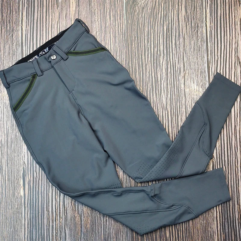Wholesale Boys Equestrian Riding Pants Knee Silicone Horse Riding Breeches Jodhpurs Kids Equestrian Clothing