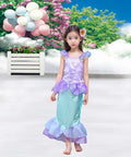 Summer Children Sequins Mesh Dresses Mermaid Gowns Prom Evening Dress for Girls