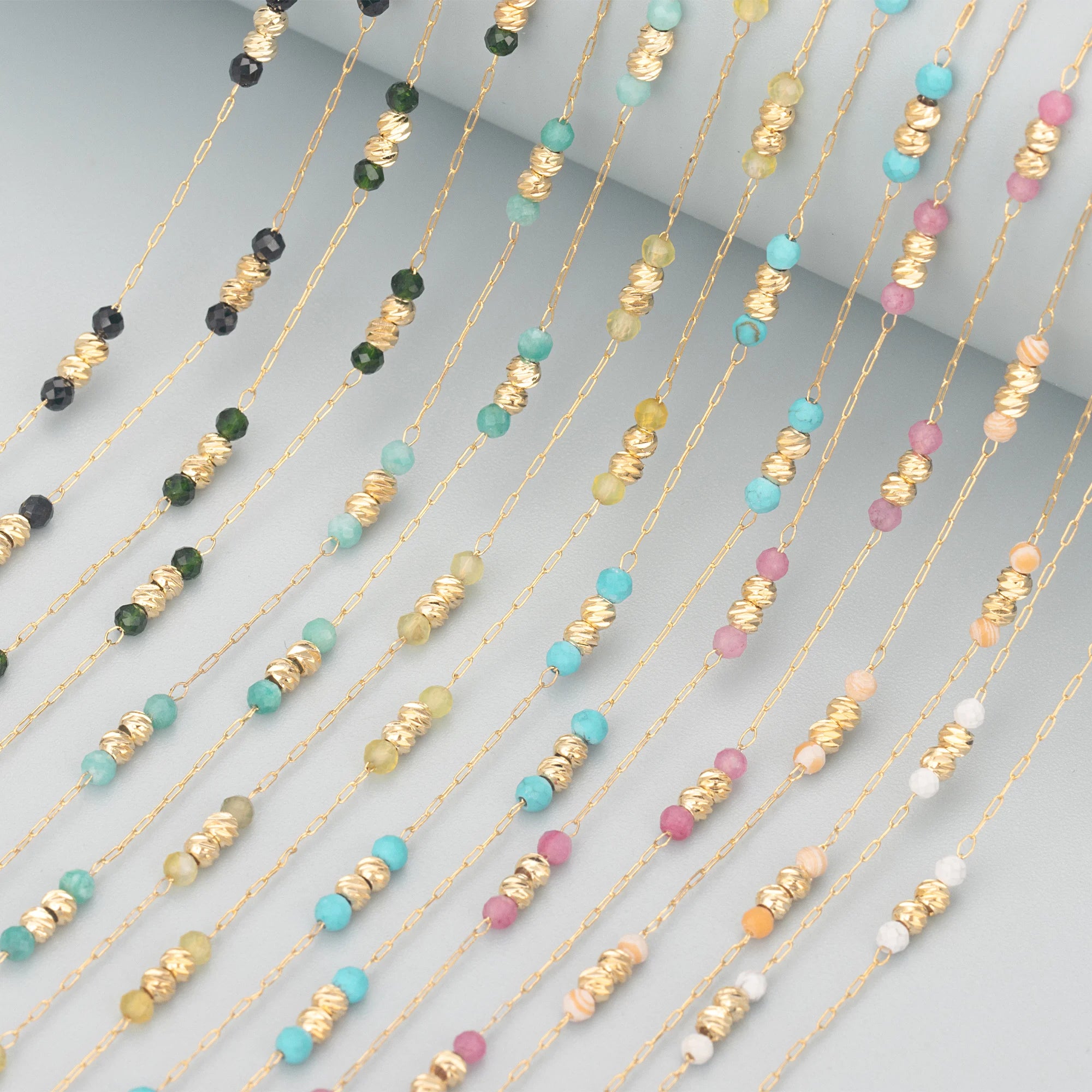 C292  1m/lot  Diy Chainstainless Steelnatural Stonehand Madebeadsjewelry Making Findings Bracelet Necklace Accessories