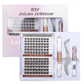 Grafting Segmented Lashes Extension Glue Bond and Seal Tweezers Kit Single Clusters Thick False Eyelashes Makeup for Women