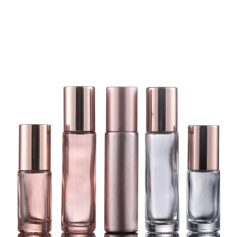 Wholesale Custom color 5ml 10ml Roll on bottle with Stainless Roller for perfume essential oil