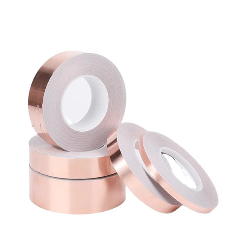 0.07mm Pure Copper Foil Tape Heavy Duty Conductive Adhesive for MRI Room Shielding Data Center Grounding Earthing EMI Protection