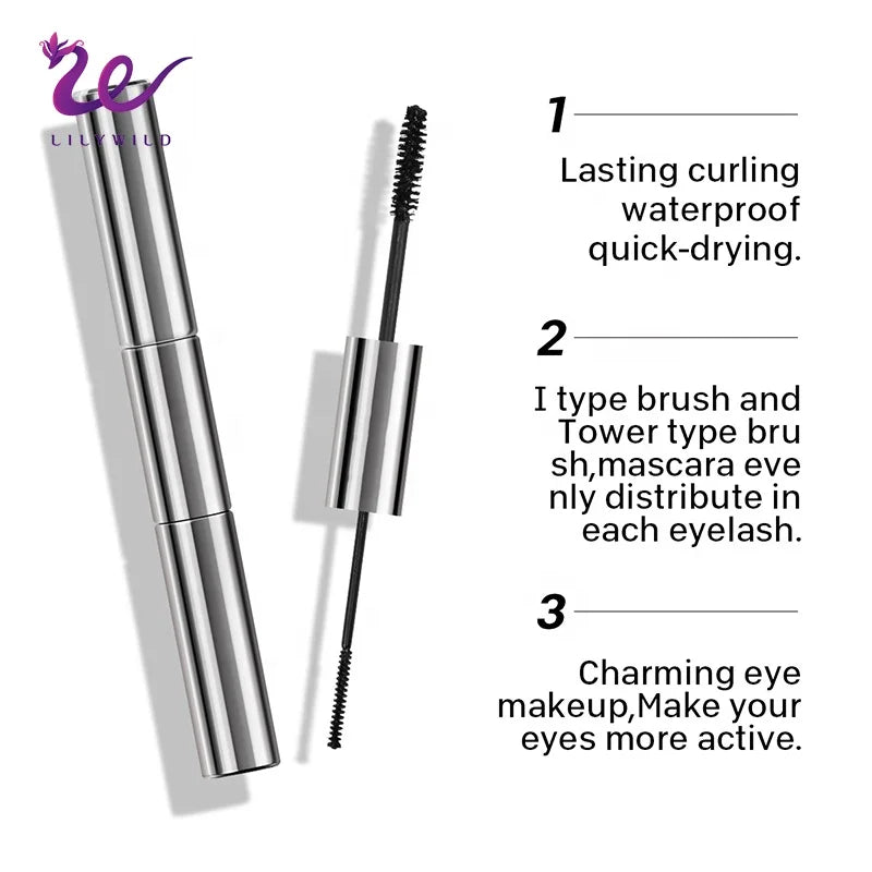 New Wholesale Extension Thick Curly Lengthening Liquid Make up Vegan Rimel De Pestanas Double Sided Mascara