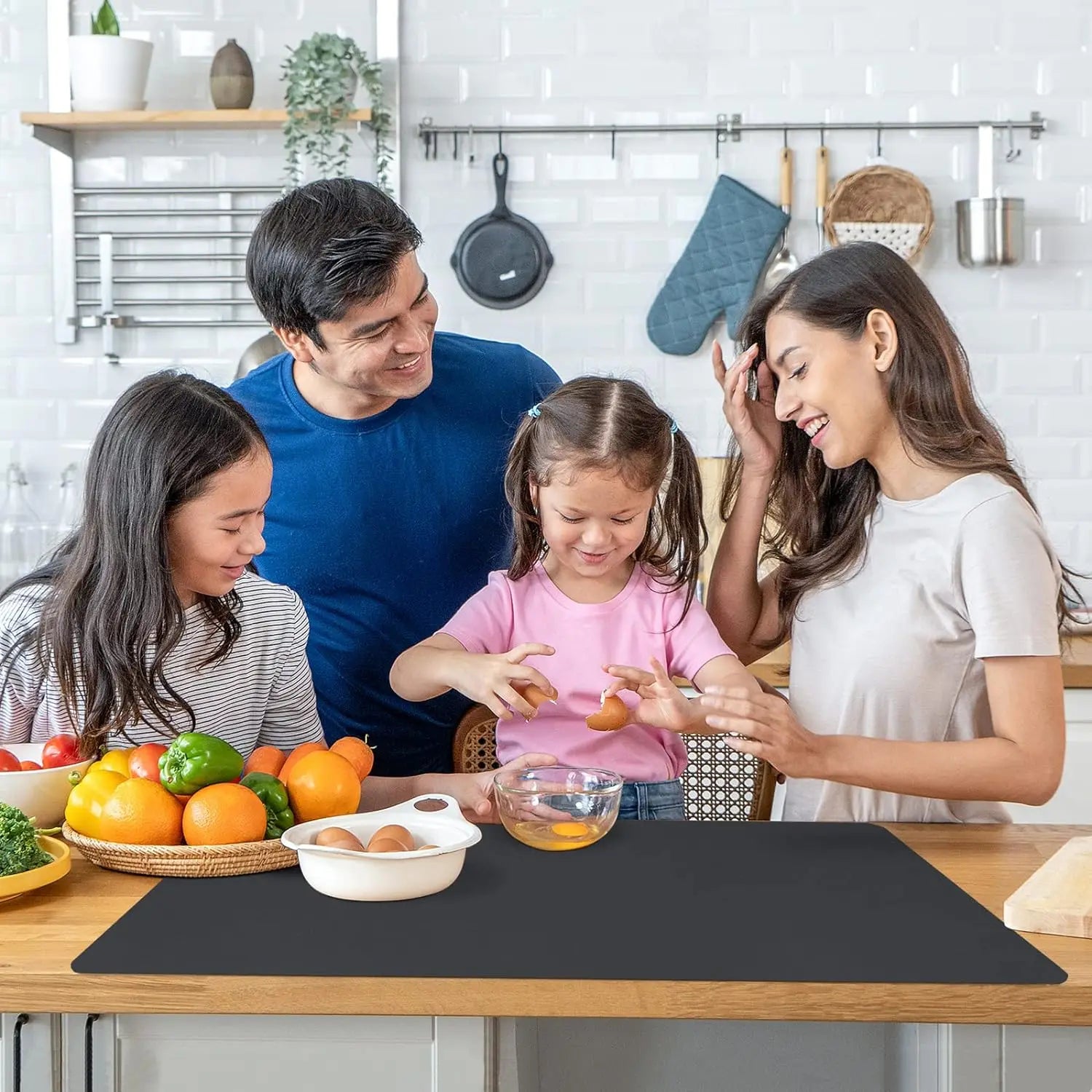 extra Large Heat-resistant 100% Food Grade Silicone Kitchen Countertop Table Mat FDA Non slip Silicone Kitchen Table Mat