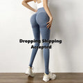 2022 Shanzai New Arrival Ladies Stretch Workout Fitness High Waist Gym Pants Plain Yoga Leggings