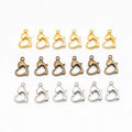 PE004 White k Gold-plated Heart-shaped Lobster Clasp Hook Spring Jewelry Necklace and Bracelet Chain Diy Accessories
