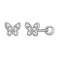 Factory HOT 925 Sterling Silver Spirit Butterfly Stud Earrings Animal Stud Earrings for Women Fashion Jewelry SCE1116