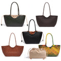 Luxury Braided Real Leather Shoulder Bags Basket Girls Large Capacity Handbag Women Handmade Cowhide Leather Weave Tote Bag MegaBDM