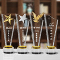 Crystal Plaque Crystal Trophy Award with Round Base MH-NJ0396