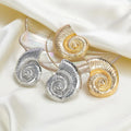 EM4000 Popular Holiday Beach Ocean Jewellery Chunky Gold Starfish Conch Shell Seashell Studs Earrings for Women