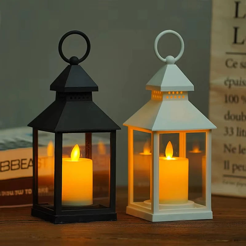 Battery LED Eco-Friendly Durable Portable Plastic Lantern Wind Lamp Candle Holder for Wedding Christmas & Easter Home Decor