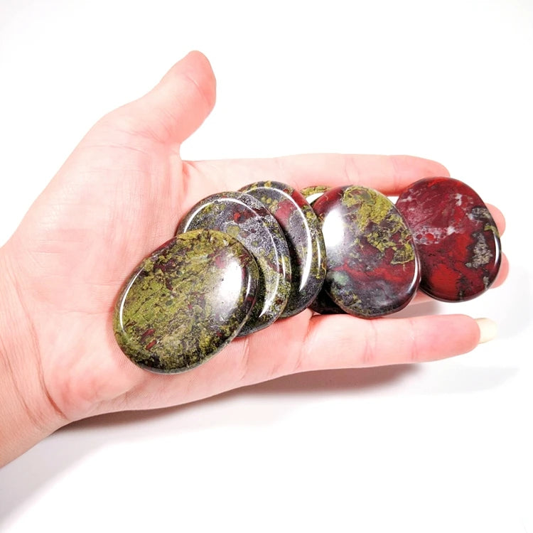 Diy Wholesale Natural Gemstone Pocket Stone Amethyst Rose Quartz Tiger Eye Palm Stone Dragon Blood Worry Stone for Healing