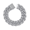 Wholesale High Quality Hip Hop Jewelry 19mm Men's Brass Zircon Geometric Design Cool Miami Cuban Thick Chain Gift