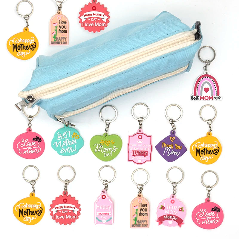 Wholesale Mother Day Keychain Custom Love Message Engraved for Mom Gift Personalized Keychain Charms in Bulk Orders
