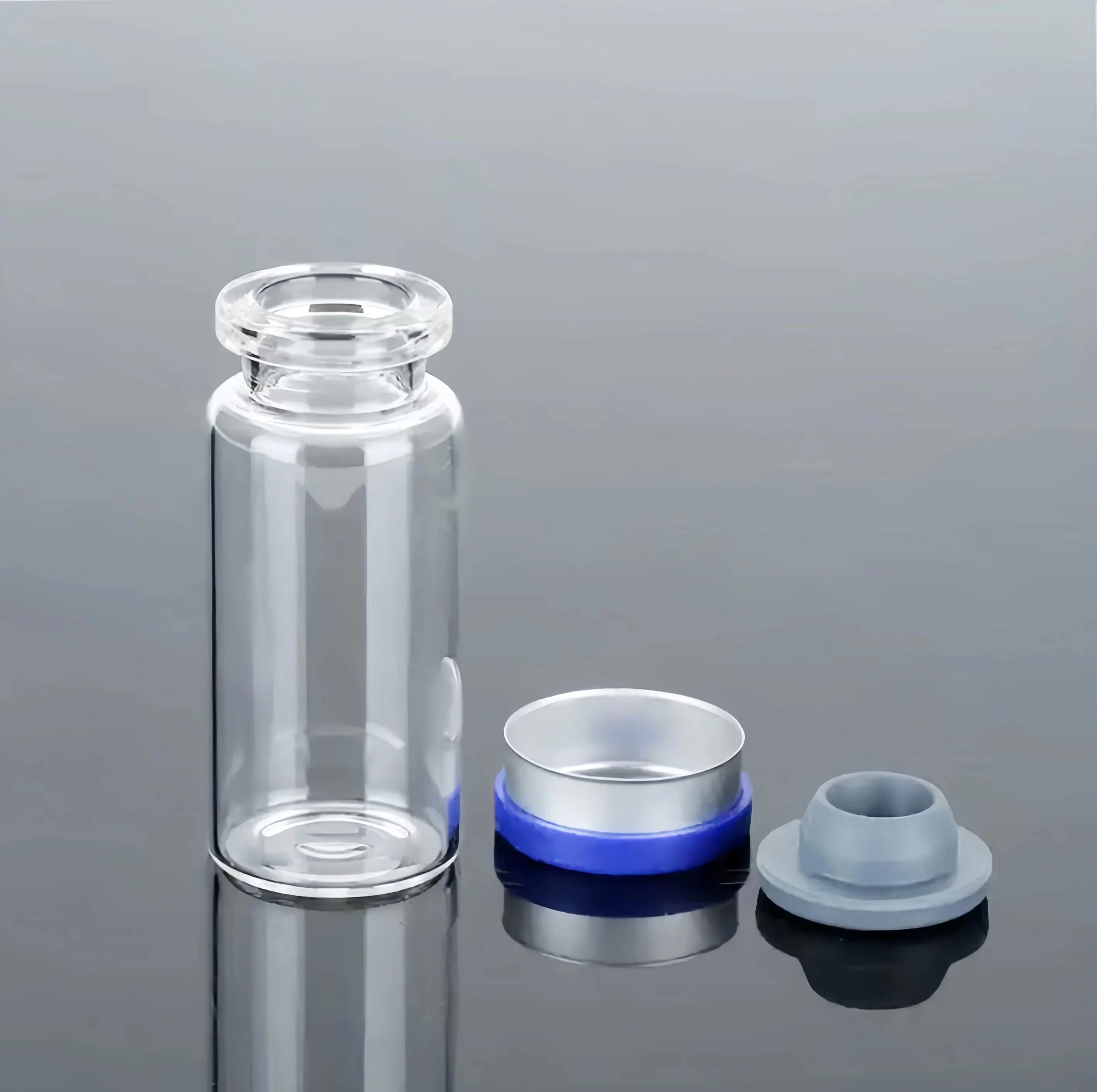 10ml Clear Glass Tube Vials Rubber Stopper Flip Top Crimp Seals Cap Pharmaceutical Medical Liquid Hot Stamping Surface 5ml Cream