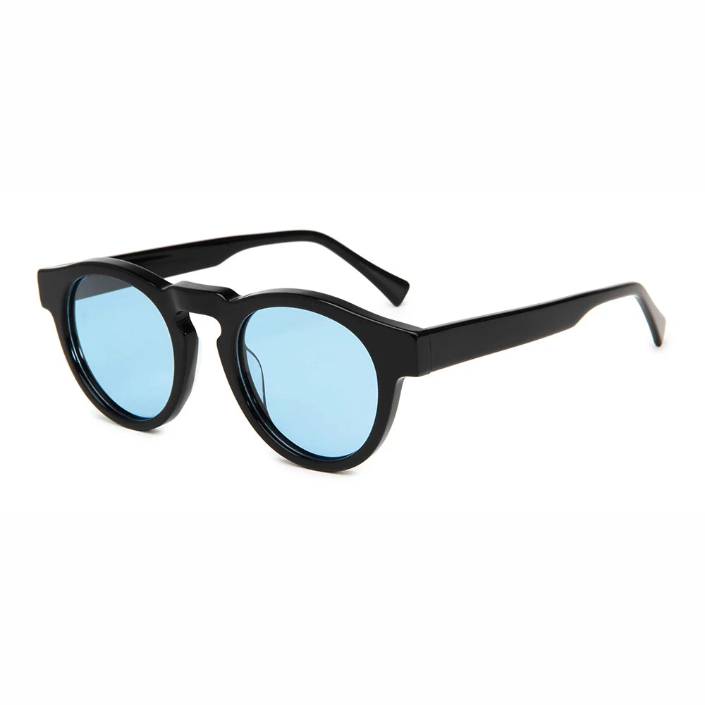 Unisex Men Women Round Vintage Shades High End Acetate Eyewear Classic  Oem China Wholesale Designer Men Luxury Brand Sunglasses