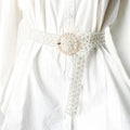 Korean Version Sweet Fashion Beaded Belts Waistband Accessories Wide Belt Pearls for Clothing for Stylish Clothing Accessory