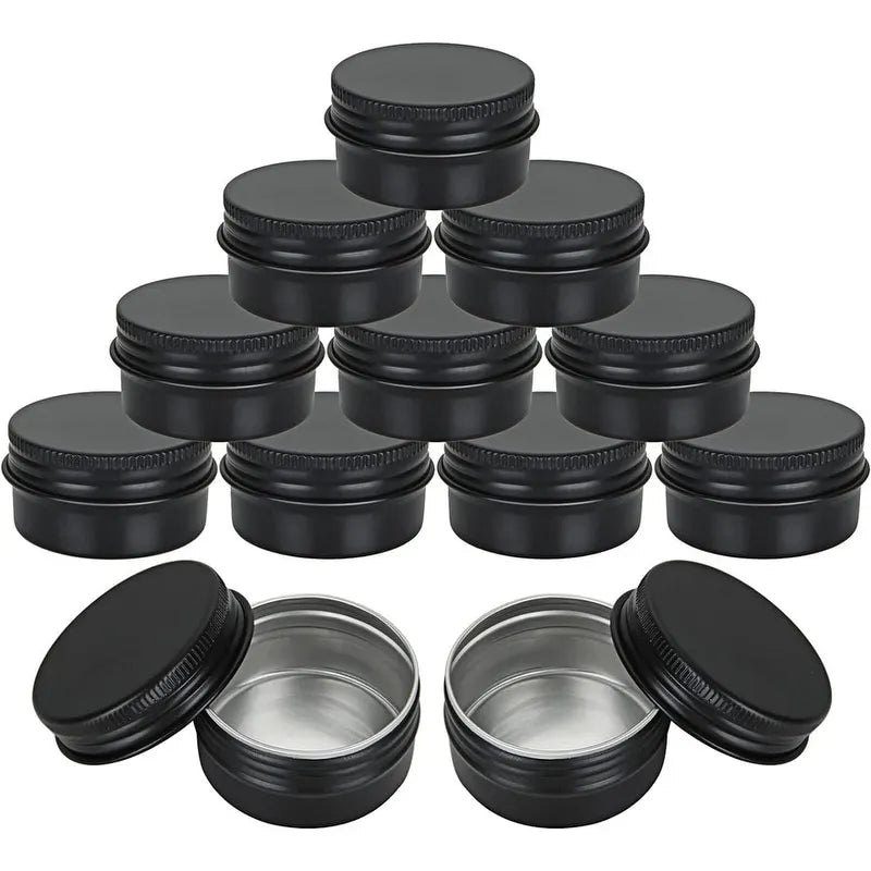 Screw Round 16oz 20 ml Aluminum Candle Tin Jars  Making Storage Metal Container 100 ml Flat Aluminum Cream Cosmetics Jar