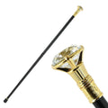 Round Handled Diamond Luxury Noble Scepter Metal Cane Holiday Party Decoration Double Section Detachable Gentleman Cane
