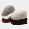 Japanese artistic short brim beret women's spring summer retro ivy hat men's painter blank ivy hat