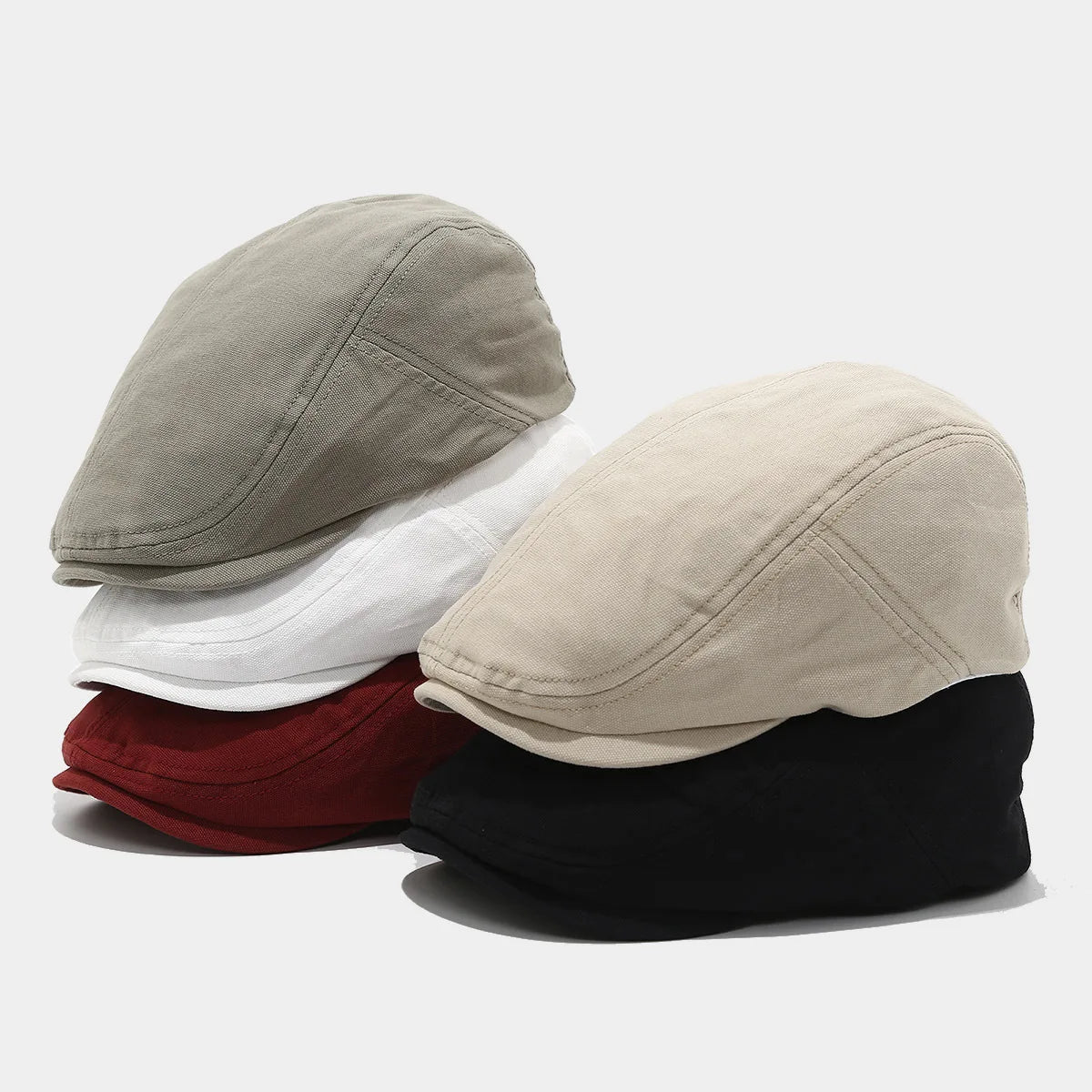 Japanese artistic short brim beret women's spring summer retro ivy hat men's painter blank ivy hat