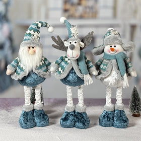 Wholesale New Christmas Santa Claus Deer Fabric Doll for Christmas Decoration Supplies