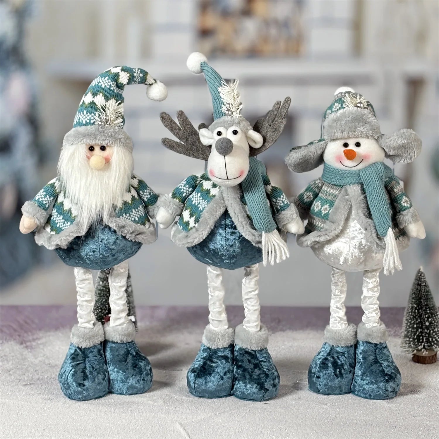 Wholesale New Christmas Santa Claus Deer Fabric Doll for Christmas  Decoration Supplies