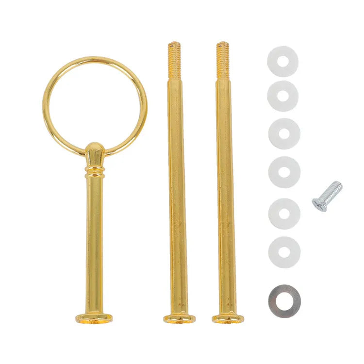 Durable Gold Silver Cake Stand Accessories for Wedding Party Tiered Cupcake Serving Platter 3 Tier Cupcake Holder Hardware Kit