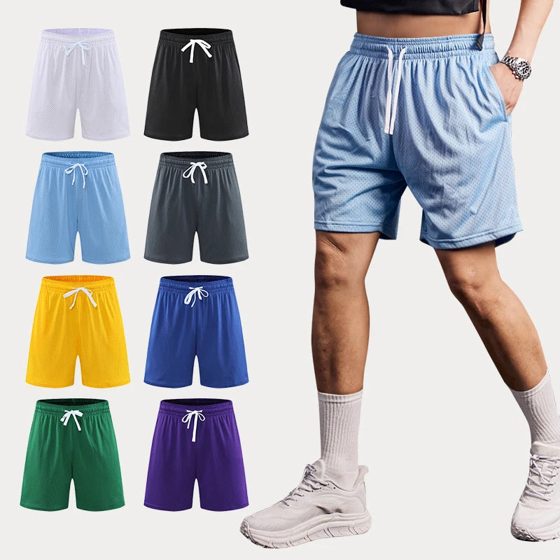 Men's Athletic Basketball Shorts Mesh Quick Dry Activewear Polyester Shorts With Pockets