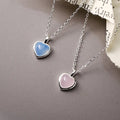 Dainty Everyday Necklace with Cat Eye Heart 925 Silver Minimalist Pendant Delicate Fine Jewelry for Women