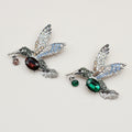Jachon Stylish Crystal Alloy Diamond Hummingbird Corsage Accessories Fashion Shinny Bird Brooches