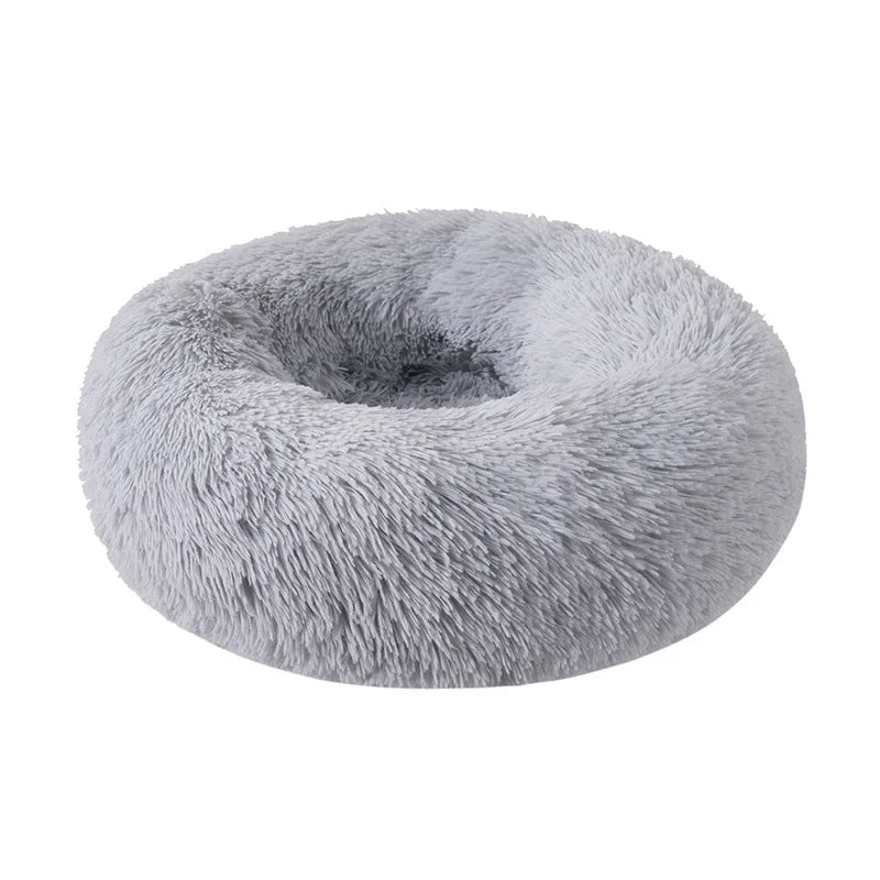 Comfortable Calming Dog Bed Round Donut Cushion Self-Warming Pet Beds