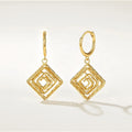 Nagosa Wholesale Jewelry Gold Vermeil 925 Sterling Silver Geometry Twisted Rhombus
