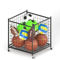 Modern Metal Sports Rack Cage Garage Fitness Equipment Storage for Basketball Football Volleyball Soccer Balls Tool Accessories