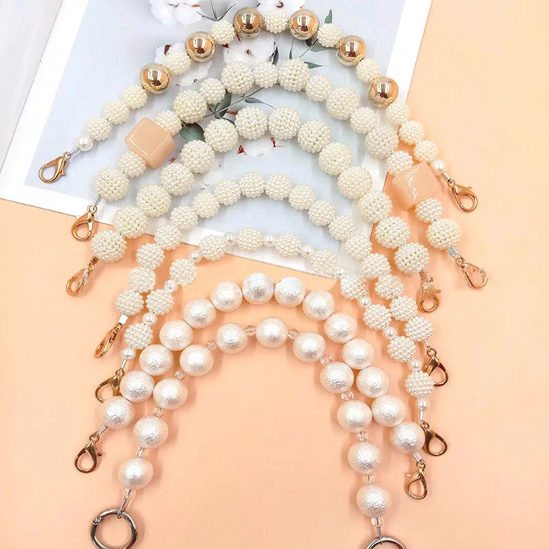 Meetee JMY-121 Bayberry Beads Braided Chain Handbag Accessories Imitation Pearl Bag Chain