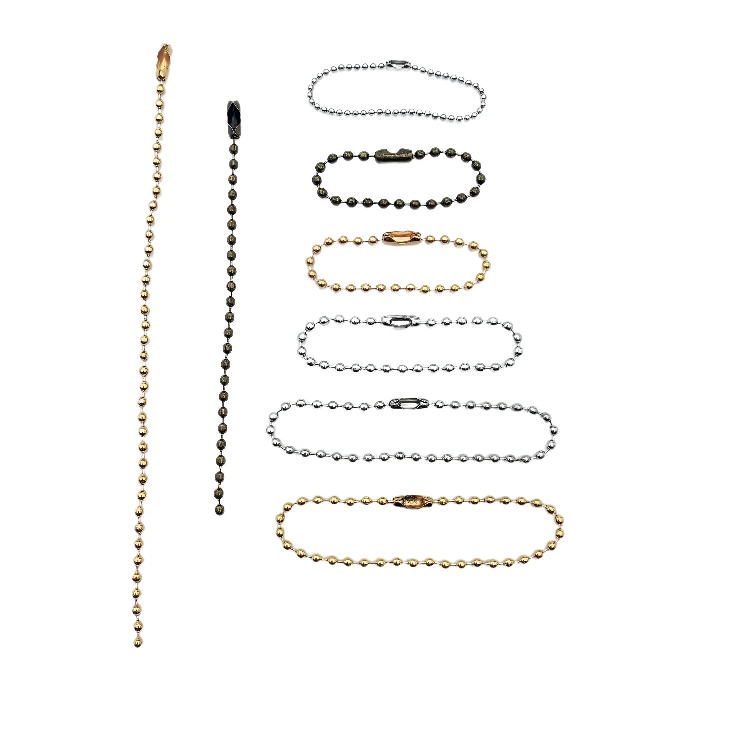 Wholesale 2.4mm Diy Iron Ball Chain Pendant Nickle Gold Silver Metal Bead Chain