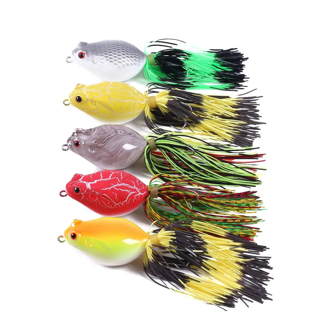 10CM 13.5G  Topwater Hard Bass Bait Snakehead ABS Plastic Hard Frog Lures Fishing Bass Lure