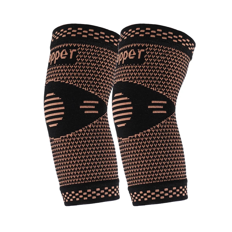 Custom Logo Copper Elbow Support Compression Sports Elbow Sleeve Brace for Adult Men Women