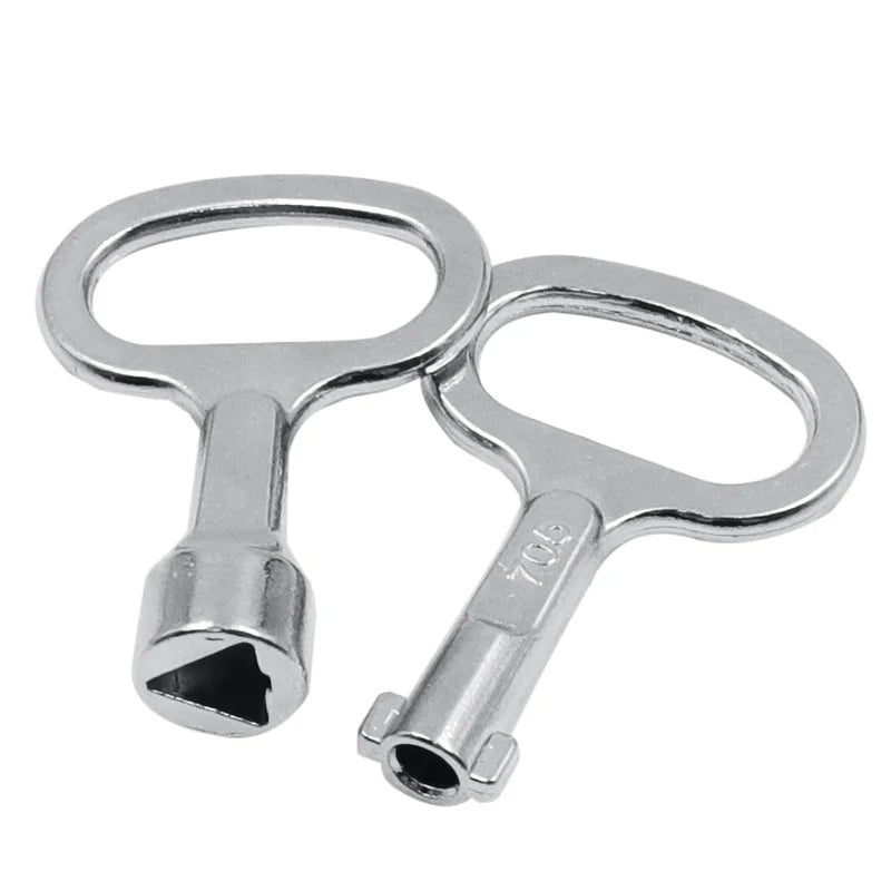 Key Wrench Universal Elevator Door Lock Valve Key Wrench Utility Plumber Triangle Key for Electric Cabinets Water Meter Valves