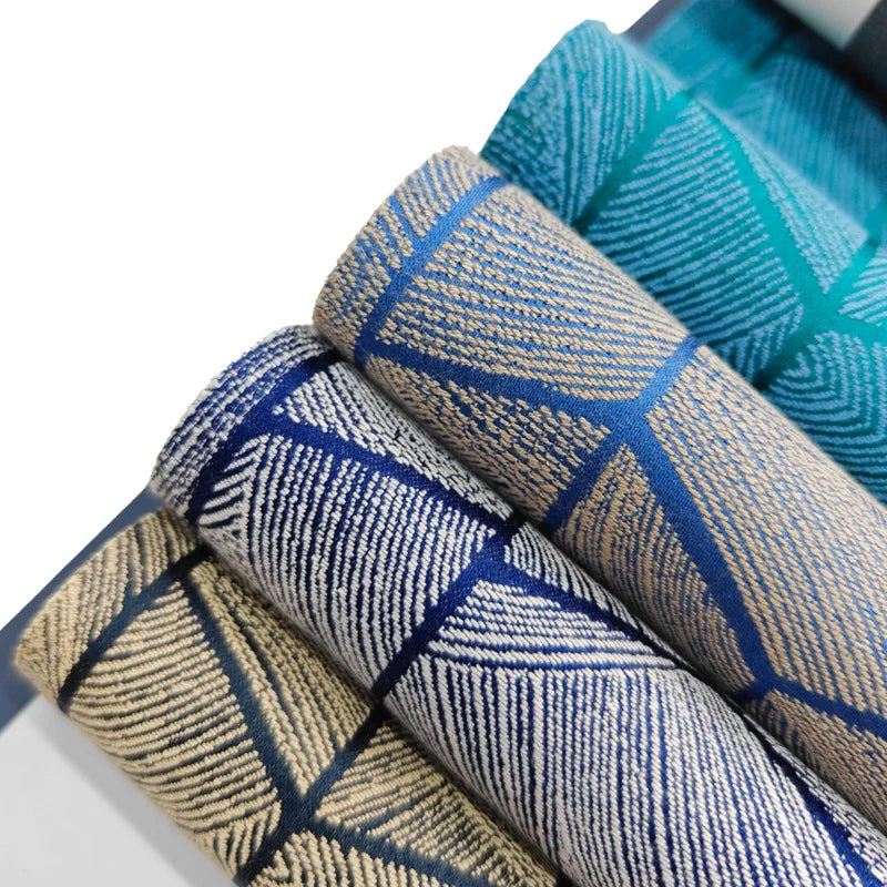 Luxury 100% Blackout Yarn Dyed Jacquard Curtain Fabric Home Decor Polyester Drape Valance Twill Dobby Styles OEKO-TEX Certified