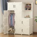 Modern Plastic Wardrobe with Drawer for Hospital and Living Room Clothes Storage Foldable Design