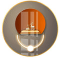 Restaurant Hanging Wall Picture Luxury Round Abstract Glass Round Wall Crystal Porcelain Decorative Painting